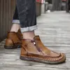 Botas Martin Transfronteiriças Amazon para Homens 2025 Inverno Tendência Casual Cano Alto Sapatos Masculinos Motocicleta Botas de Trabalho Moda Botas Curtas