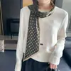 Novo Estilo Lenço Pequeno Longo Angulado de Seda Sintética para Mulheres Versátil Faixa de Cabelo Lenço de Primavera e Outono Estilo Coreano Lenço de Pescoço Fita de Laço