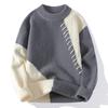Quente Quente Transfronteiriço em estoque Outono e Inverno Novo Suéter Casual Gola Careca Suéter Base plus size Suéter Solto