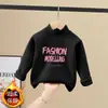 Capa base térmica de forro polar para niñas Otoño Invierno 2026 Estilo Nuevo Ropa interior cálida para estudiantes Talla Mediana Grande Niñas Cuello semi-alto Top para niña