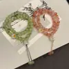 Pulseira Duplo Círculo Garra de Gato e Bodhi Fofa para Alunos Enrolarem nos Dedos, Pulseira Macia e Divertida, Doce e Bonita para Casais e Melhores Amigos
