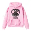 Sudadera con Capucha de Color Sólido Estampada con Letras Primavera y Otoño Ropa de Forro Polar para Niños con Bolsillo Top con Logo Fijo