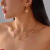 Joias de Natal Transfronteiriças Europeias e Americanas Moda Multi-Pingente Colorido Diamante Floco de Neve Colar Brincos da Moda Conjunto de Colar