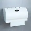Caja de pañuelos para baño sin taladro, portarrollos de papel higiénico de plástico impermeable, dispensador de papel en rollo, caja de pañuelos de pared para uso doméstico