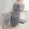 Guantes de Invierno Cálidos para Mujer, Gamuza Felpa, Cómodos y Gruesos, a Prueba de Viento y Frío, Adecuados para Ciclismo y Conducir, Guantes con Pantalla Táctil