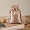 Bolsa Satén Lunares Brocado Cosméticos Peluca Cordón Bolsa Cordón Logotipo Personalizado Embalaje Almacenamiento Joyería