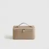 Bolsa de Maquillaje de Color Sólido PU Estilo Ins Personalizada Oemodm, Bolsa de Almacenamiento Portátil Grande de Tres Dimensiones No Plegable, Neceser