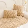 Cojín de Sofá de Pana de Invierno Felpa Antideslizante Acolchado Espesor Moderno Simple Funda de Sofá Tela de Cubierta Cojín de Asiento