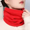 Protector de Cuello Cálido de Polar de Color Sólido, Máscara Resistente al Viento y al Frío para Exteriores, Cubrecuellos, Chaqueta de Plumas, Bufanda de Cuello Falso