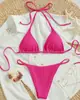 Playa Fuente Termal Sexy Damas Europeo y Americano Amazon Nuevo Bikini Bikini de Atar Traje de Baño Ropa de Baño 2026
