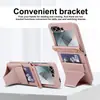 Funda de Teléfono Estilo Nuevo Cruzada Z Flip7 Cubierta de Cuero Adecuada para Samsung Flip8 Funda de Teléfono con Ranura para Tarjeta Cubierta Protectora de Película Templada