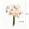 Húmedos al tacto, 5 ramos de rosas artificiales, flores artificiales para decoración del hogar y la sala de estar, capullos de rosa artificiales, accesorios para estudio fotográfico