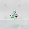 Brincos de Liga de Titânio Astmf136 Coloridos em Formato de Cisne com Rosca Interna, Piercings Labiais Cheios de Diamante em Formato de Cisne, Joias para Piercing