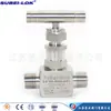 Suministrar válvula de aguja de alta calidad con rosca externa 1/4NPT válvula de aguja de acero inoxidable con rosca externa 3/8