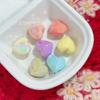 Galvanizado creme amor contas de acrílico cortadas através do buraco frisado chaveiro diy jóias acessórios contas soltas atacado