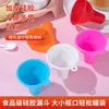 Embudo de silicona de boca ancha para el hogar para dispensar comida para bebés, aceite, vino, fórmula infantil, arroz y frijoles; embudo de cocina de boca ancha