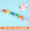 Pintura Gouache Lavable para Niños 12 Colores Tiras de Pintura Acrílica Pequeñas 6 Piezas Pintura Corporal Graffiti Muñeco de Yeso DIY