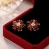 Pendientes Pequeños de Calabaza Roja de Año Nuevo, Pendientes del Año del Zodiaco Caballo, 2026 Otoño e Invierno Caliente Venta de Clips para Orejas de Año Nuevo al por Mayor