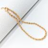 Joyería de moda transfronteriza europea y americana retro creativa para mujer accesorios de tobillo chapados en oro tendencia personalidad tobillera de cadena retorcida