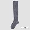 Calcetines de Lana para Mujer en Otoño e Invierno, Almacenamiento Térmico y Calidez, Calcetines Altos Apilados, Calcetines con Corte Calado en Relieve Serie Miu Estilo Ballet