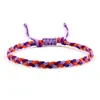 Comércio Exterior Transfronteiriço Joias Corda de Cera Trançada Pulseira de Mão Brinquedo Pulseira Trançada de Três Fios Colorida Cruzada Conjunto Ajustável para Casal