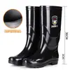 Botas de lluvia para hombre de protección laboral, botas de lluvia cortas de caña alta, impermeables, antideslizantes, con forro de felpa engrosado, resistentes a ácidos y álcalis, botas de agua extra altas, botas de goma para cocina
