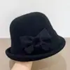 Sombrero de Pescador de Felpa de Pelo de Conejo para Mujer, Estilo Coreano Versátil de Alta Gama para Otoño e Invierno, Sombrero de Cubo para Circunferencia de Cabeza Grande, Sombrero de Cubo de Invierno