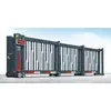 Puerta corrediza seccional inteligente eléctrica de aleación de aluminio personalizada, puerta de fábrica lineal sin rieles, puerta telescópica corrediza automática de fábrica