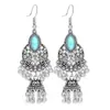 Pendientes Geométricos Populares de Aleación Estilo Resort de Playa para Mujeres Acrílico Turquesa Textura de Moda Pendientes al por Mayor
