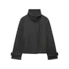 Atacado de Fábrica de Roupas Femininas Transfronteiriça 2026 Moda Casual Solta Estilo Europeu e Americano Jaqueta de Botão Duplo Peça Superior Outwear