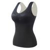 Chaleco térmico de encaje de terciopelo sin costuras para mujer con almohadilla en el pecho, terciopelo interior grueso, ropa interior térmica de seda para mujer