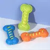 Juguete Chirriante de Silicona Hueso para Masticar Perro, Juguete para Dentición No Tóxico para Cachorros y Perros Adultos, Juguete Interactivo Resistente a Mordidas para Limpieza Dental y Alivio del Aburrimiento
