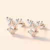 La plata esterlina S925 tiene tus pendientes hasta el final. Pendientes de plata roja con personalidad sencilla y nueva moda para mujer, suministro directo de fábrica de joyería Tremella.