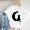 Camiseta branca com estampa de pata de cachorro e gato, amor por animais, manga curta, feminina, comércio exterior, desejo internacional/ebay Amazon