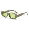 24 nuevas gafas de sol de estilo coreano con montura ovalada pequeña, de alta calidad y estilo de marca, para damas, de comercio exterior.