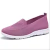 Sapatos Femininos, Novo Estilo de Verão, Sapatos de Tecido de Pequim, Sapatos Planos Casuais Respiráveis Macios, Sapatos de Cano Baixo Simples, Sapatos para Mãe com Solado Macio
