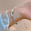 Pulseira de Pérolas Shijia Pulseira Empilhada de Camada Dupla Redonda Ninho de Luxo Leve Exquisita Pulseira de Pérolas Francesas Novo Estilo 2025
