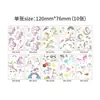 Set de Pegatinas para Tatuaje de Unicornio Serie Original Muñeca Linda de Dibujos Animados para Niños Pegaso Pequeño Arcoíris Impermeable y Resistente al Sudor