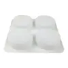 Molde de silicone de quatro furos para Limão Laranja, molde para assar bolo, decoração com epóxi, molde de sabonete artesanal DIY de silicone