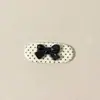 Nuezas Piezas Ovaladas de Puntos Negros y Blancos con Estrellas Simples Material Hecho a Mano Accesorios para el Cabello Pinzas para el Cabello Material para DIY Accesorios Paquete al por Mayor