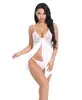 Comercio Exterior Europeo y Americano de Amazon Lencería Erótica Malla Transparente Camisón Sexy Ribete de Encaje Camisola Ropa de Dormir Ropa de Casa