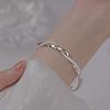 Pulsera Anillo de Mobius Chapada en Plata 999 para Mujer Ins Diseño de Nicho Sentido de Verano Joven Tirador y Empuje Pulsera de Gipsófila