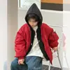 Chaqueta de Invierno a Prueba de Viento Gruesa y Cálida de Piel Sintética de Dos Piezas para Niños, Estilosa Sudadera con Capucha de Algodón para Niños Mayores, Año Nuevo 2025
