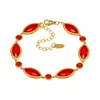 Procesamiento y Personalización de Pulseras Macaron Multicolores Chapadas en Acero Inoxidable con Oro Real de 18 Quilates, con Piedras de Vidrio y Pulseras Versátiles