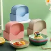 Prato de Lixo Espessado para Mesa de Jantar, Prato de Osso Doméstico, Prato de Osso, Prato de Legumes, Prato de Frutas, Prato Pequeno com Base, Prato de Osso Estilo Japonês