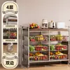 Estante de Almacenamiento de Cocina Estilo Medieval, Carrito Pequeño, Cesta Frutero y Verdulero Multiusos de Varias Capas, Estante de Almacenamiento de Snacks, Estante de Almacenamiento Móvil