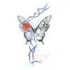 Pegatinas de Tatuaje Temporales de Flor Nueva de Colores para Brazo Transfronterizas, Rosa Roja Grande, Impermeables y a Prueba de Sudor, Pegatinas Temporales Desechables, Flores Realistas