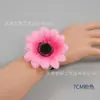 Pulseira de Borracha Adesiva Flor de Girassol Flor de Pulso Dia das Crianças Flor de Pulso para Dança Adorno de Cabeça Girassol Artificial Chapéu de Sol Decoração de Mochila