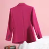 Blazer Casual para Mujer, Nuevo Diseño Primavera y Otoño 2025, Chaqueta de Traje Rosa Ajustada Estilo Coreano Única y Elegante