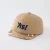 Boné de beisebol infantil minimalista estilo japonês, boné de beisebol com a letra YES, chapéu casual versátil para bebês e crianças pequenas no outono e inverno